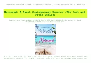 {mobiePub} Marooned A Sweet Contemporary Romance (The Lost and Found Series) Free Book