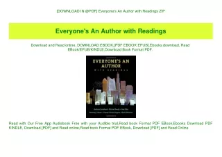 [DOWNLOAD IN @PDF] Everyone's An Author with Readings ZIP