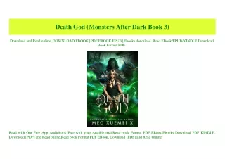 (READ)^ Death God (Monsters After Dark Book 3) [PDF EPUB KINDLE]