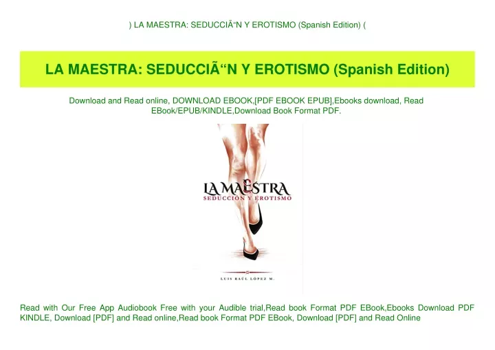 la maestra seducci n y erotismo spanish edition
