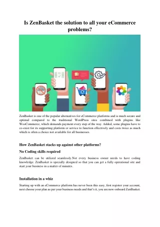 is zenbasket the solution to all your ecommerce