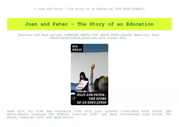 joan and peter the story of an education pdf epub