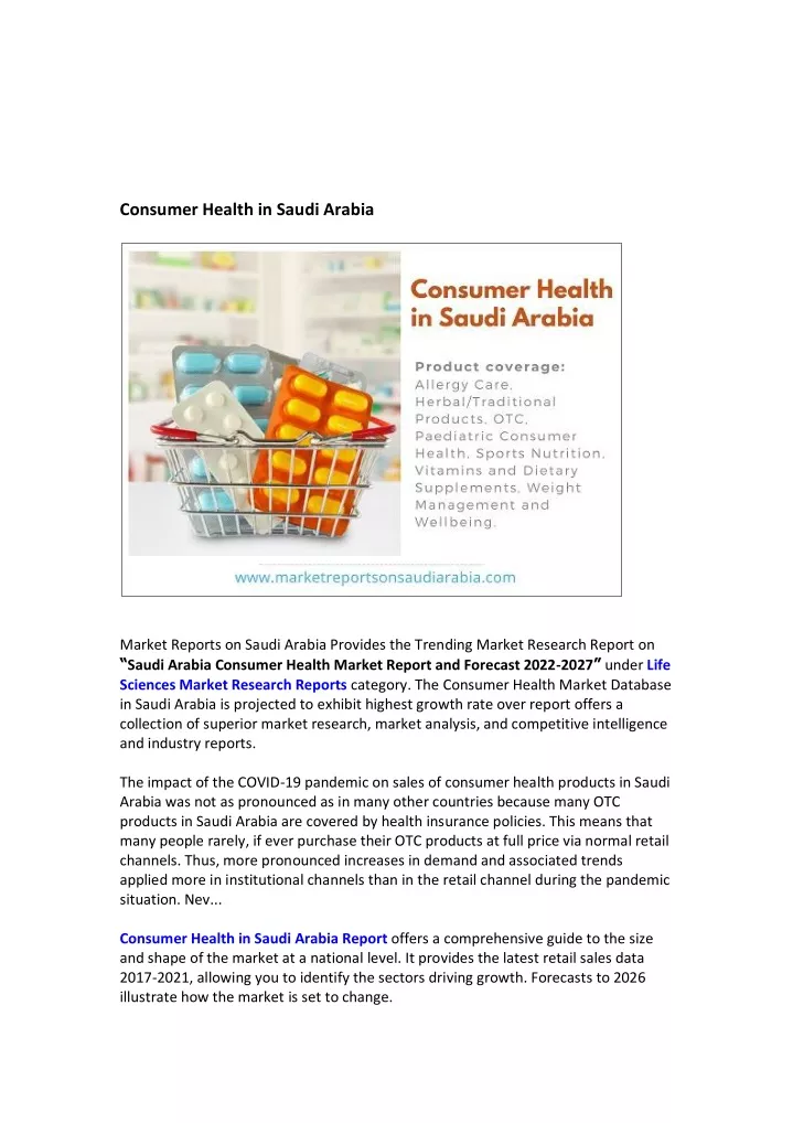 consumer health in saudi arabia
