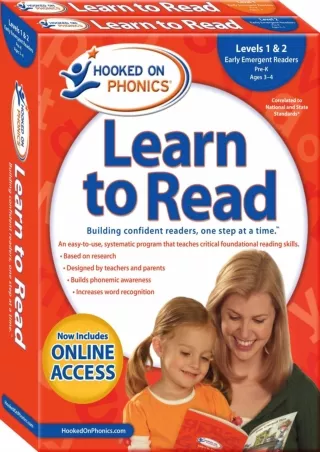 Hooked on Phonics Learn to Read  Levels 1 2 Complete Early Emergent Readers