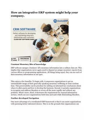 how an integrative erp system might help your