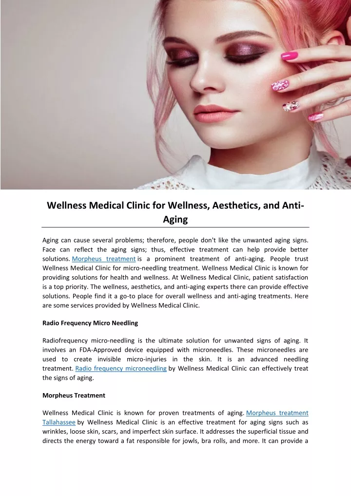 wellness medical clinic for wellness aesthetics