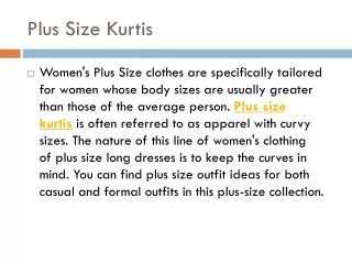 plus s ize kurtis