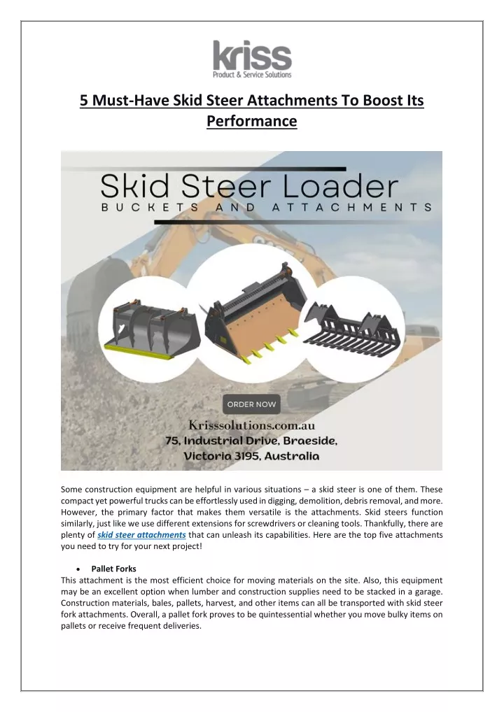 5 must have skid steer attachments to boost