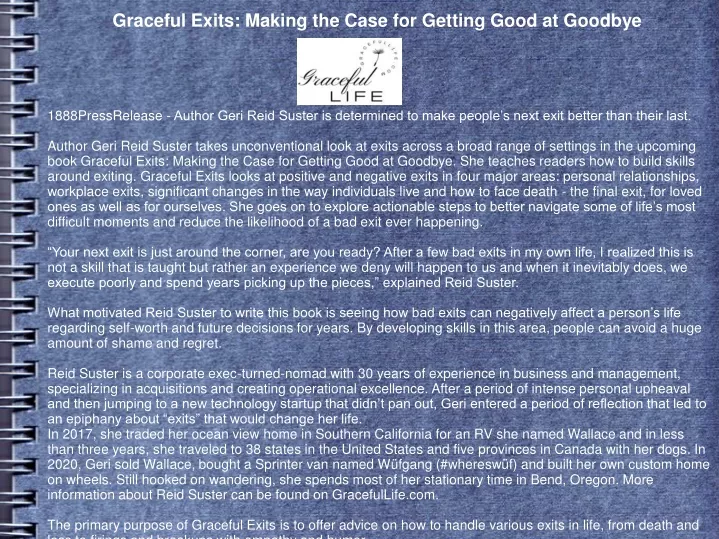 graceful exits making the case for getting good