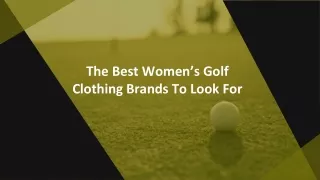 The Best Women’s Golf Clothing Brands to Look For