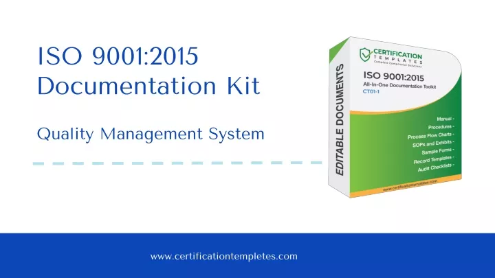 iso 9001 2015 documentation kit
