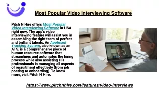 most popular video interviewing software