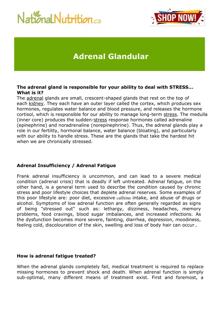 adrenal glandular