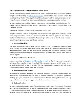 How Tungsten Carbide Coating Strengthens Aircraft Parts (1)