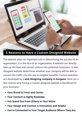 5 reasons to have a custom designed website