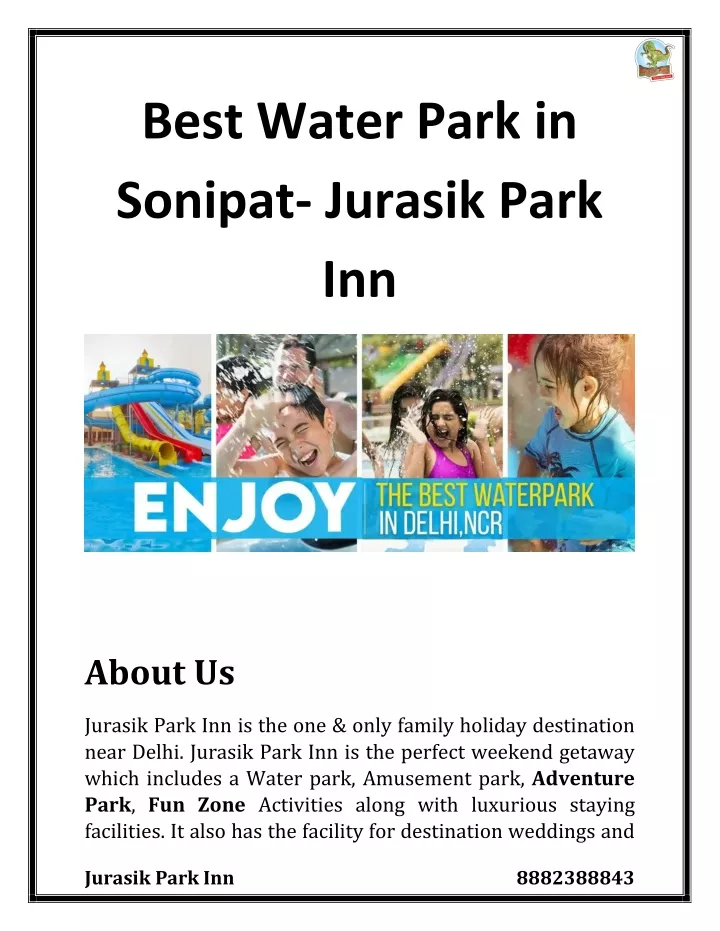 best water park in sonipat jurasik park inn