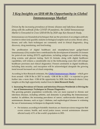 Global Immunoassays Market: Ken Research