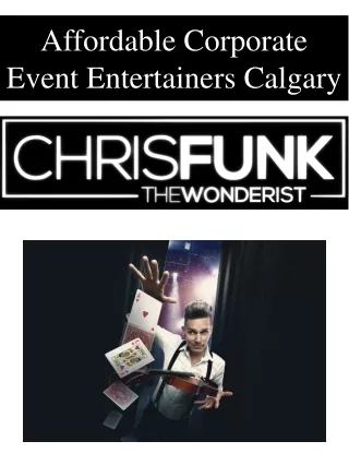 Affordable Corporate Event Entertainers Calgary