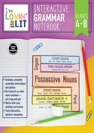 I’m Lovin’ Lit – Interactive Grammar Notebook Resource Book for Grades 4–8