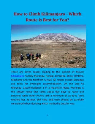 How to Climb Kilimanjaro - Which Route is Best for You