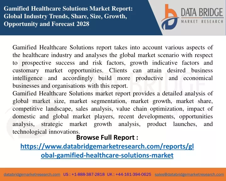 gamified healthcare solutions market report