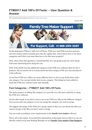 ftm2017 add 100 s of facts user question answer