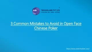 3 Common Mistakes to Avoid in Open Face Chinese Poker