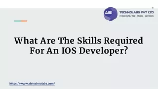 What Are The Skills Required for An IOS Developer?