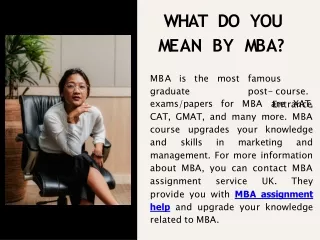 what do you mean by MBA