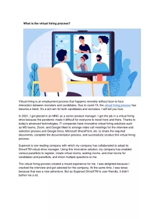 What is the virtual hiring process