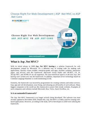 choose right for web development