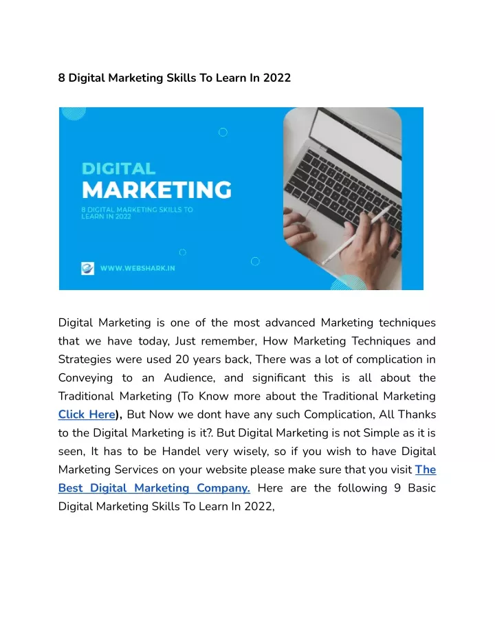 8 digital marketing skills to learn in 2022