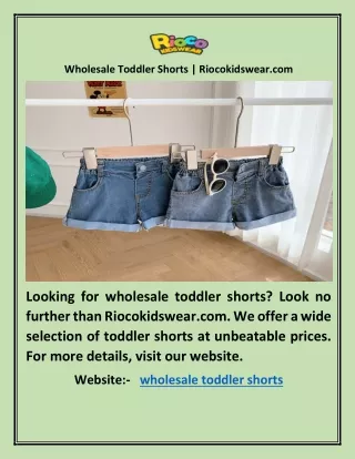 Wholesale Toddler Shorts | Riocokidswear.com