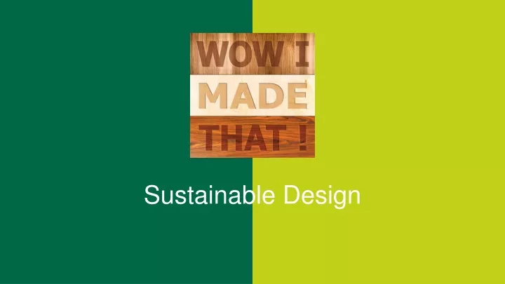 sustainable design