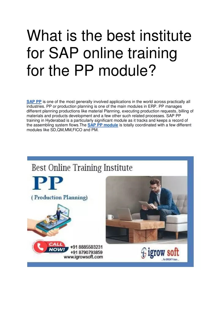 what is the best institute for sap online