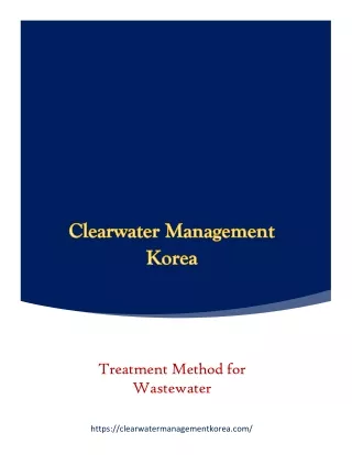 Treatment Method for Wastewater