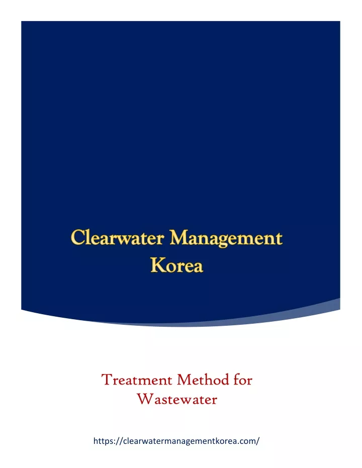 treatment method for wastewater