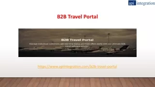 B2B Travel Portals