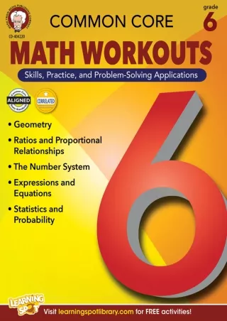 Mark Twain Common Core Math Workouts Resource Book Grade 6 Ages 11  12 64