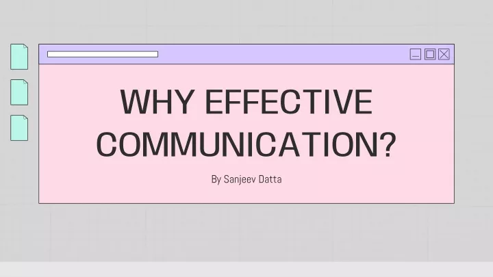 why effective communication