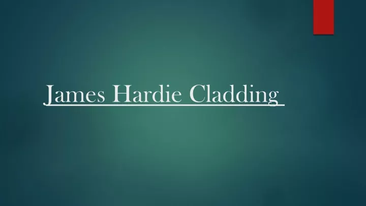 james hardie cladding