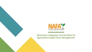 Blockchain Integration And Its Effect On Agricultural Supply Chain Management