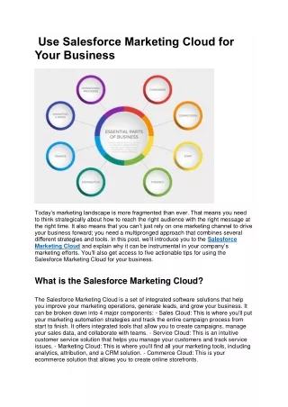 Use Salesforce Marketing Cloud for Your Business