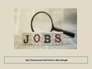 Top 5 Government Job Portal in West Bengal