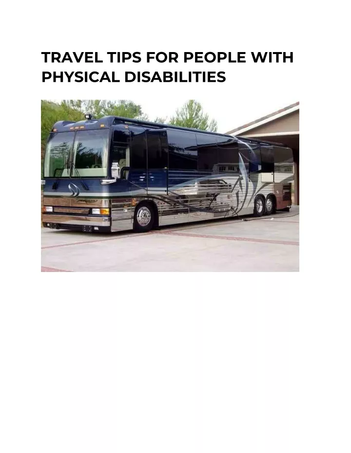 travel tips for people with physical disabilities