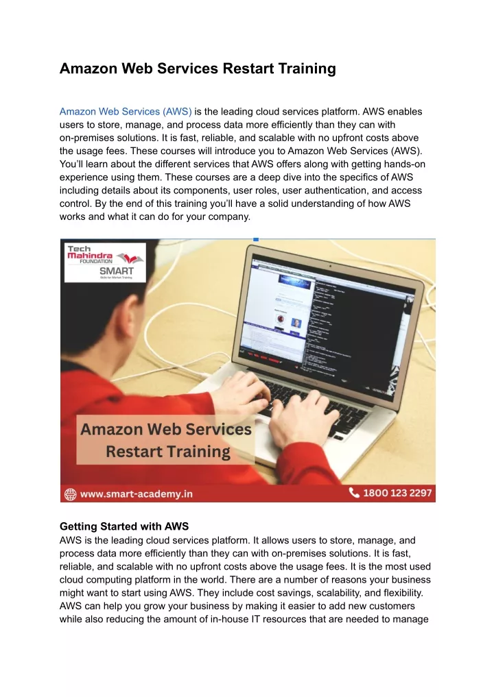 amazon web services restart training