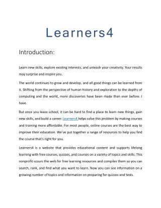 Learners