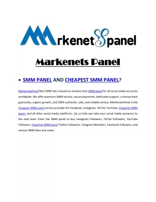 MARKENETSPANEL.