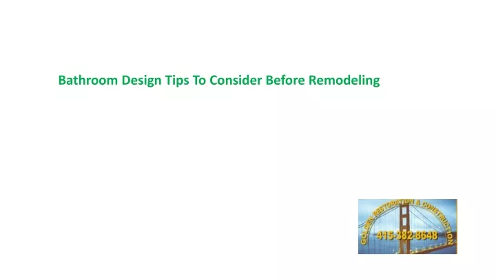 bathroom design tips to consider before remodeling