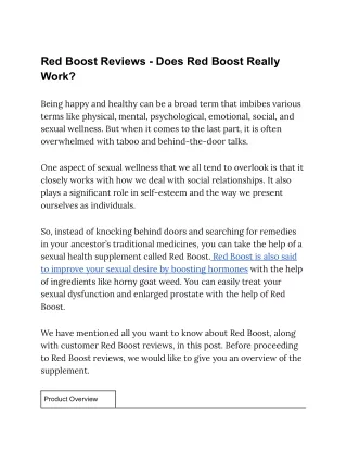 red boost reviews does red boost really work
